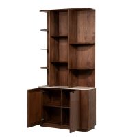 Eleonora Wandkast Vigo 110x220 cm - mangohout/Botochino marmer