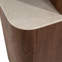 Eleonora Wandkast Vigo 110x220 cm - mangohout/Botochino marmer