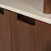 Eleonora Wandkast Vigo 110x220 cm - mangohout/Botochino marmer
