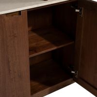 Eleonora Wandkast Vigo 110x220 cm - mangohout/Botochino marmer