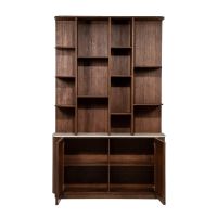 Eleonora Wandkast Vigo 139x220 cm - mangohout/Botochino marmer
