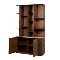 Eleonora Wandkast Vigo 139x220 cm - mangohout/Botochino marmer