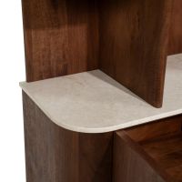Eleonora Wandkast Vigo 139x220 cm - mangohout/Botochino marmer