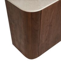 Eleonora Wandkast Vigo 139x220 cm - mangohout/Botochino marmer