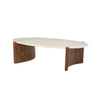 Eleonora Salontafel Nomi - mangohout/Botochino marmer