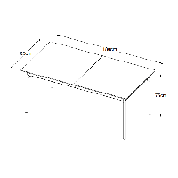 Nordic Home Mabel eettafel 95 x 180 cm