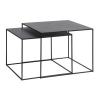 Nordic Home Dora bijzettafelset van 2 - zwart