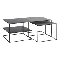Nordic Home Dora bijzettafelset van 2 - zwart