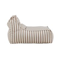 Svea Liam loungepoef - wit/beige gestreept