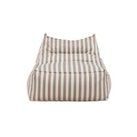 Svea Liam loungepoef - wit/beige gestreept