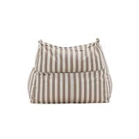 Svea Liam loungepoef - wit/beige gestreept