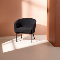 Svea Bianca fauteuil - teddy - zwart