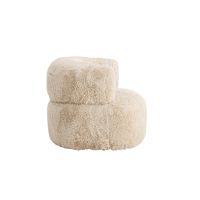 Svea Sofia fauteuil - fake fur - off white