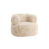 Svea Sofia fauteuil - fake fur - off white