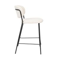 Puur Viken barstoel bouclé - wit