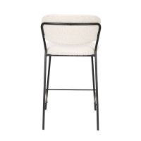 Puur Viken barstoel bouclé - wit