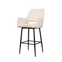 DS4U Lenon barkruk – barstoel met luxe boucle stof en trendy design - 65 cm