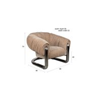 Dutchbone Marly fauteuil - bruin