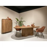 Livingfurn Luca eetkamerstoel - boucle - bruin