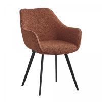 Livingfurn Luca eetkamerstoel - boucle - bruin