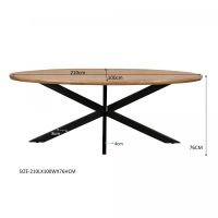 Livingfurn Jesper ovale eettafel - 210 cm - mangohout - naturel | Showroommodel