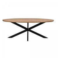 Livingfurn Jesper ovale eettafel - 210 cm - mangohout - naturel | Showroommodel