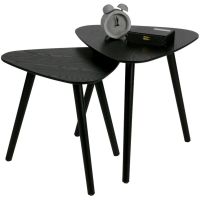 Woood Nila bijzettafel zwart | set van 2