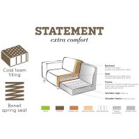 Woood 4-zits Bank Statement XL 372 Cm Fluweel