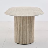 DS4U Tony eettafel travertin-look - beige