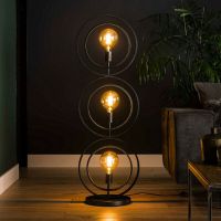 Fraaai Vloerlamp Twan 3L - zwart