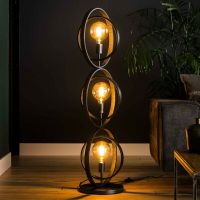 Fraaai Vloerlamp Twan 3L - zwart