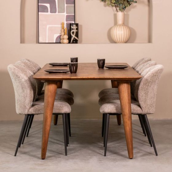 Fly eettafel 160x90x76 cm - naturel