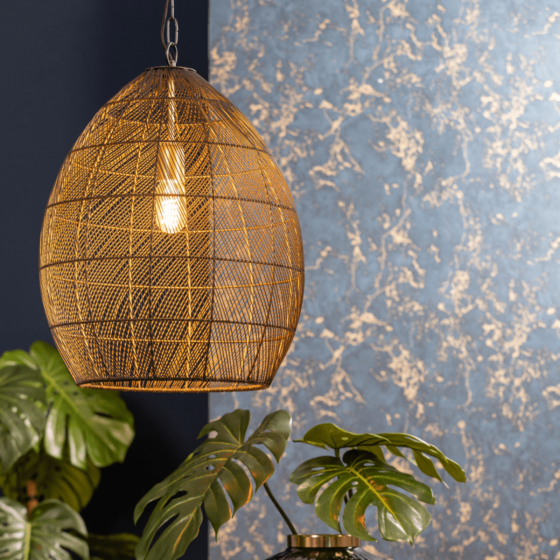 Meya hanglamp Ø30x37 cm metaal zwart van het woonmerk Light & Living