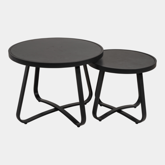 Carcassonne bijzettafel aluminium | set van 2 van het woonmerk Les