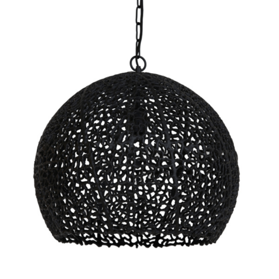Sinula hanglamp Ø39x38 cm mat zwart van het woonmerk Light&Living