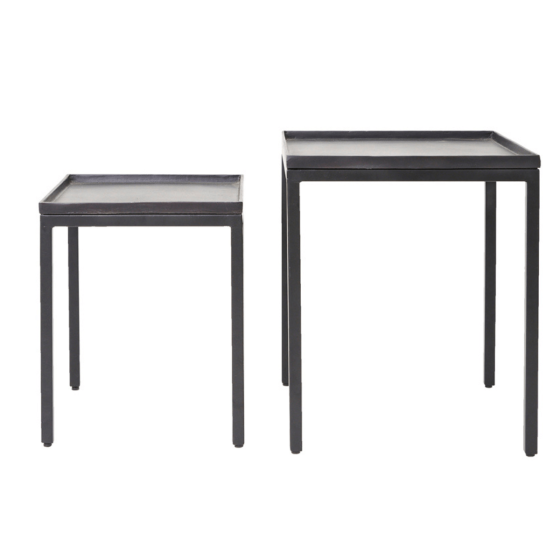 Kendra bijzettafel set van 2 mat zwart van het woonmerk Light&Living