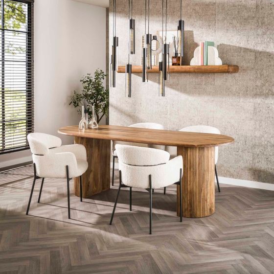Sedona ovale eettafel - 215 cm - naturel