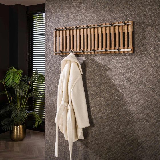 Rosa kapstok 13 haken - mangohout