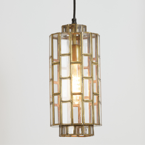 Søstrene hanglamp glas Ø15x31 cm antiek brons van het woonmerk Light & Living