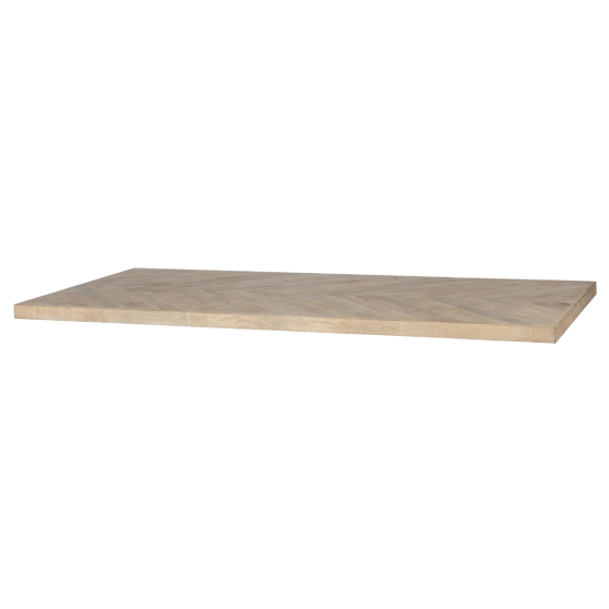 Tablo tafelblad mangohout visgraat 200x90 cm van het woonmerk Woood.