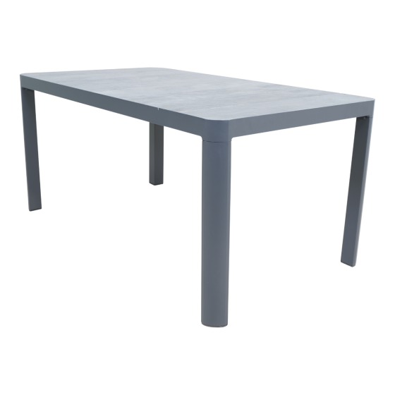 Tuintafel castilla onbonte 160x90 cm - lichtgrijs