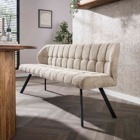 Ramon eetkamerbank - 180 cm - boucle