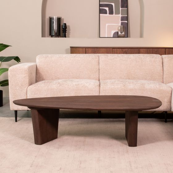Wow salontafel mangohout 135 cm - espresso