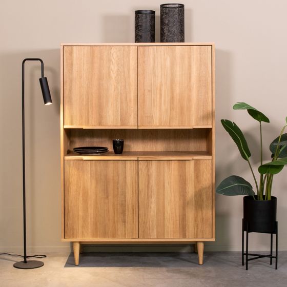 Jule wandkast 110x49x158 cm - naturel