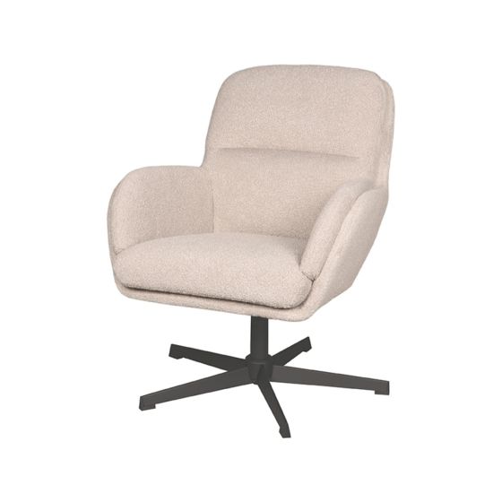 Moss draaibare fauteuil bouclé - naturel