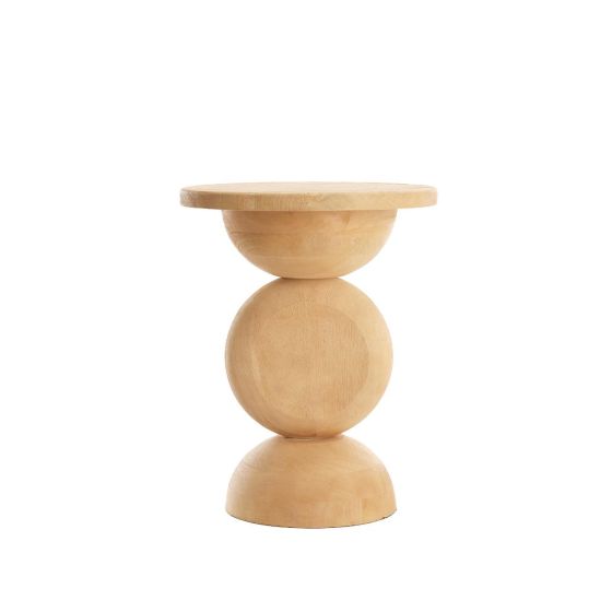 Mirto bijzettafel ø40 cm hout - mat naturel