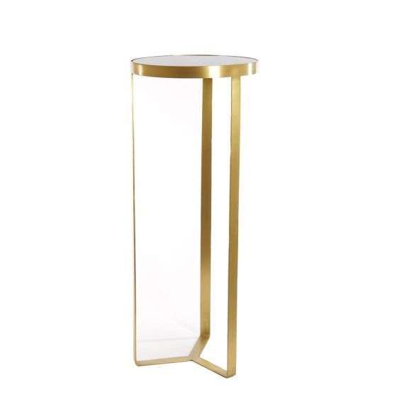 Turbi zuil Ø40x100 cm - glas zwart-mat brons