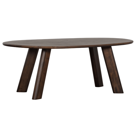 Roundly eettafel mangohout 200 x 100 cm walnoot van het woonmerk BePureHome