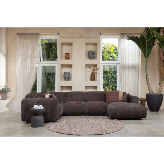 Cloud hoekbank links geweven chenille