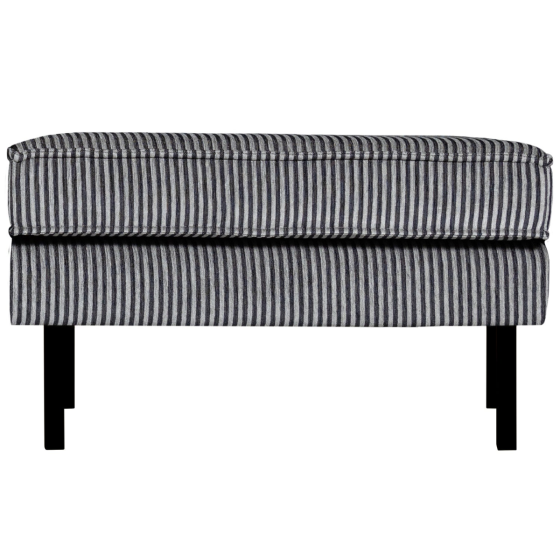 Rodeo hocker op poten streep - zwart/grijs